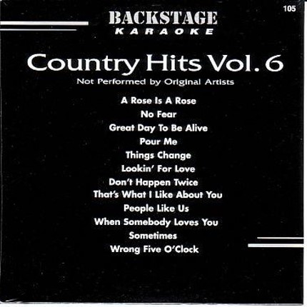 Backstage Karaoke - Contryhits - Vol.6 - Playbacks