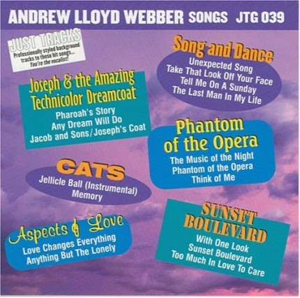 Andrew Lloyd Webber Songs als Karaoke Playbacks - JTG 039 - CD-Front