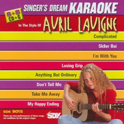 Avril Lavigne - Karaoke Playbacks - CD+G – SDK 9015 - CD-Front