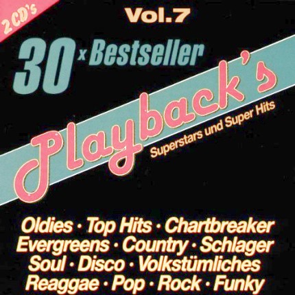 Playback'S Vol.7 - Karaoke Playbacks - 30 Bestseller - CD-Front