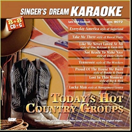 Today's Hot Country Groups - SDK 9072 - Karaoke Playbacks - CD-Front