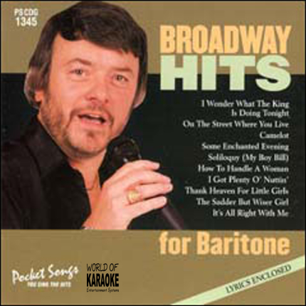 BROADWAY HITS FOR BARITONE – PSCDG 1345 – Karaoke Playbacks